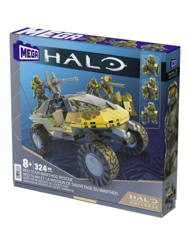 Mega Halo Warthog Rojo 324 Piezas con Figuras