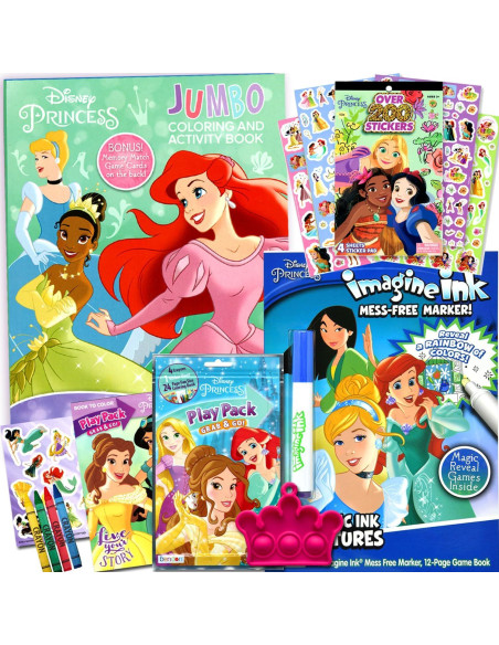 Set de Colorear Princesas Disney Bendon con Stickers y Juguete Set de Colorear Princesas Disney Bendon con Stickers y Juguete
