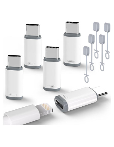 Paquete de 5 Adaptadores USB C a Lightning UWOXX - Carga Rápida