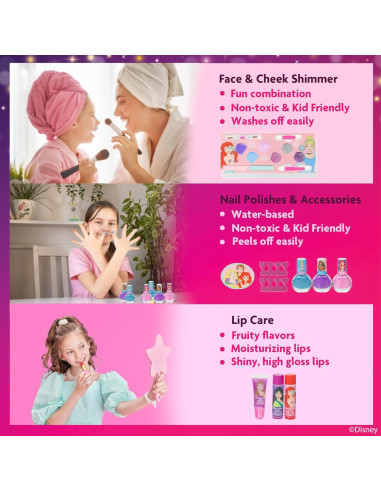 Juego de Maquillaje Disney Princess para Niñas 3+ Años
