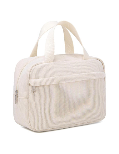 Bolsa de Maquillaje BTOOP Grande Corduroy Beige 24.89x9.02x17.78 cm