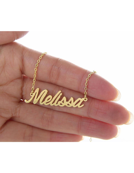 Collar de Nombre Personalizado AOLO Acero Inoxidable 35.56 cm Collar de Nombre Personalizado AOLO Acero Inoxidable 35.56 cm