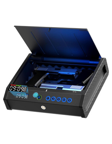 Caja Fuerte Biometrica Javieruis para Pistolas 3 Métodos de Acceso