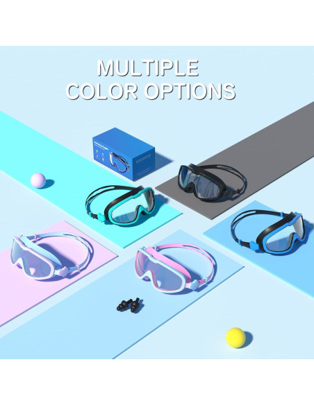 Gafas de Natación para Niños Bairuifu con Clip Nasal y Tapones Gafas de Natación para Niños Bairuifu con Clip Nasal y Tapones
