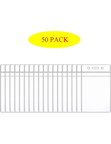 Soporte de Etiquetas de Nombre HOSL Vertical 50pcs PVC 6.99x11.99cm