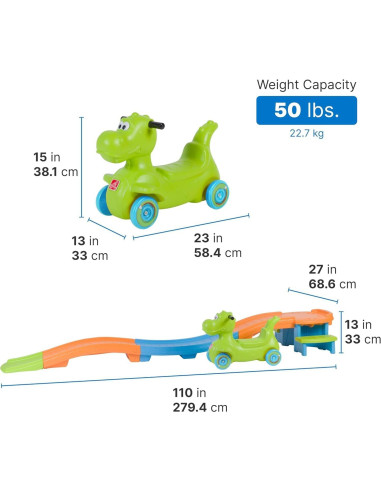 Step2 Montaña Rusa Dino Dash Juguete para Niños 2-5 Años