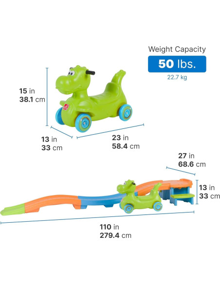 Step2 Montaña Rusa Dino Dash Juguete para Niños 2-5 Años Step2 Montaña Rusa Dino Dash Juguete para Niños 2-5 Años