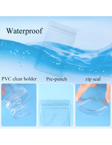 Soporte de Etiquetas de Nombre HOSL Vertical 50pcs PVC 6.99x11.99cm