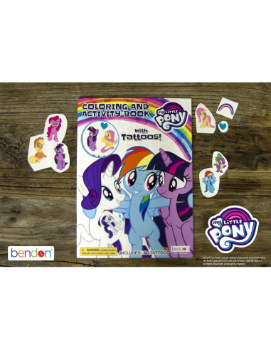 Libro de Colorear My Little Pony 48 Páginas con Tatuajes
