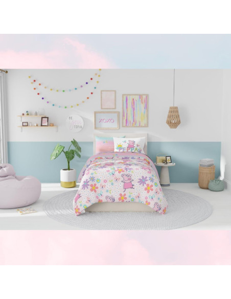 Juego de Ropa de Cama Peppa Pig Franco 5 Piezas Individual Juego de Ropa de Cama Peppa Pig Franco 5 Piezas Individual