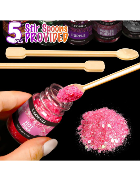 Purpurina Holográfica Gruesa LEOBRO 15 Colores 150g para Manualidades Purpurina Holográfica Gruesa LEOBRO 15 Colores 150g para Manualidades