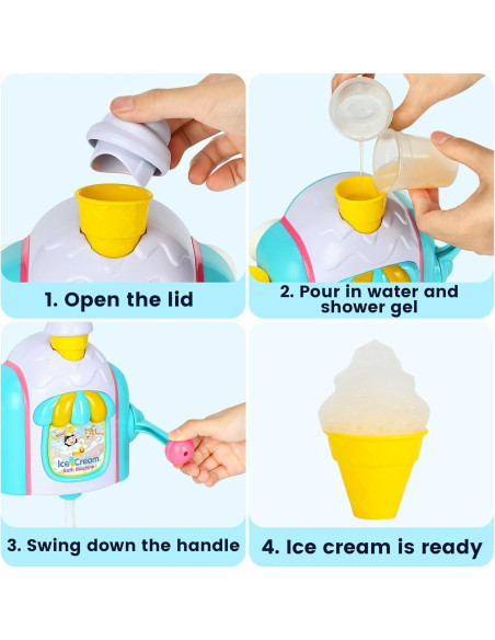 Juguete de baño Eaistose para niños 3-5 años - Máquina de burbujas Juguete de baño Eaistose para niños 3-5 años - Máquina de burbujas