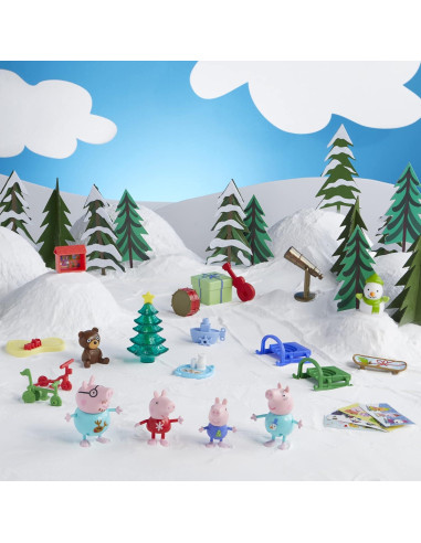 Calendario de Adviento Peppa Pig con 24 Juguetes Sorpresa