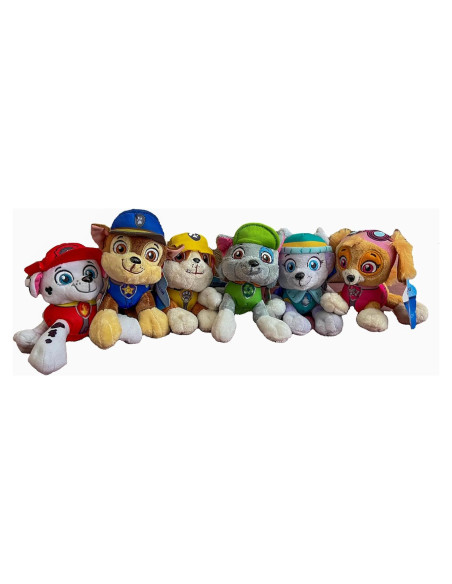 Set de 6 Peluches PAW Patrol Nanco Marshall Skye Rocky Set de 6 Peluches PAW Patrol Nanco Marshall Skye Rocky