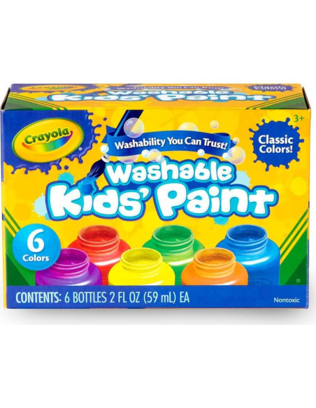 Juego de Pintura Lavable Crayola 12 Colores para Niños Juego de Pintura Lavable Crayola 12 Colores para Niños