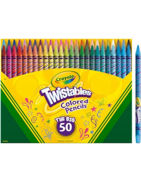 Juego de Lápices de Colores Crayola Twistables 50 unidades Juego de Lápices de Colores Crayola Twistables 50 unidades