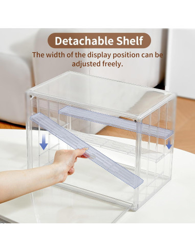 Caja de Exhibición Acrílica LXLXXL 3 Paquete Ajustable