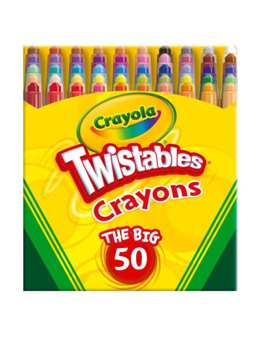 Crayones Mini Twistables Crayola 50 colores para niños