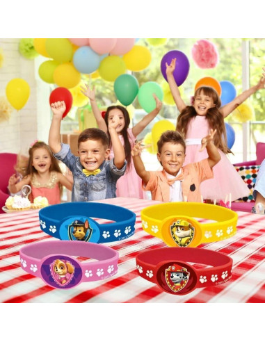 Pulseras Elásticas Paw Patrol - Pack de 4 Colores Variados