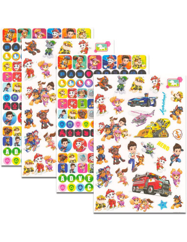 Calcomanías de Recompensa Paw Patrol - 295 Piezas + Colgador