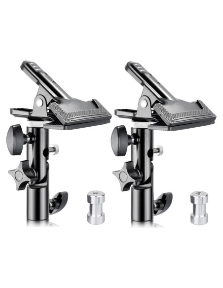 Soporte de Abrazadera de Metal KAGYOKU 2 Pcs para Reflectores Soporte de Abrazadera de Metal KAGYOKU 2 Pcs para Reflectores