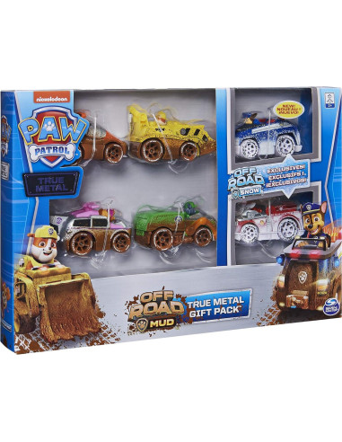 Paw Patrol Paquete Regalo 6 Vehículos Metal 1:55 Off-Road