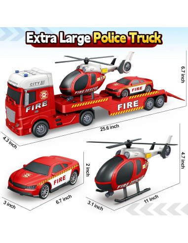 Camión de Bomberos BSTOYDER 63.5 cm con Luces y Sonidos