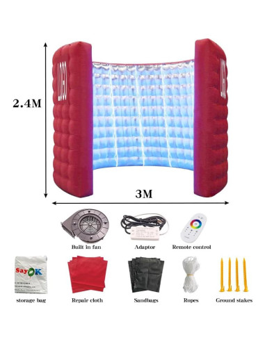Cabina de Fotos 360 Inflable SAYOK 3M con LED para Eventos