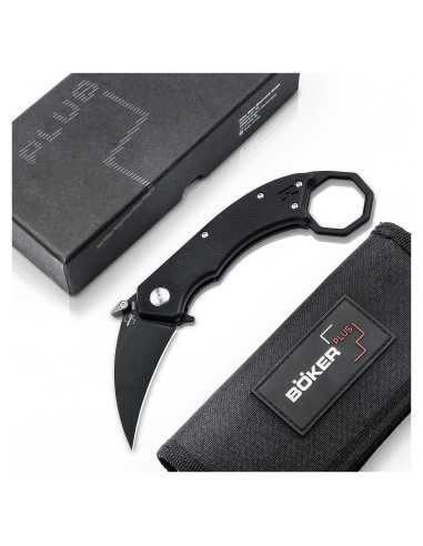 Cuchillo Plegable Boker Plus HEL Karambit Negro 6.1cm 154CM