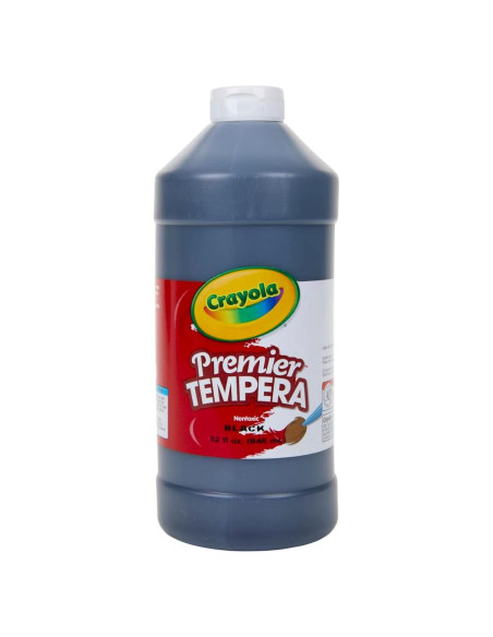 Pintura Tempera Crayola 32 oz Negra No Tóxica para Niños Pintura Tempera Crayola 32 oz Negra No Tóxica para Niños