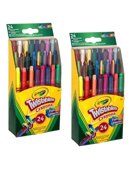 Crayones Mini Twistables Crayola 24 colores (2 Paquetes) Crayones Mini Twistables Crayola 24 colores (2 Paquetes)