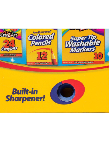 Cra-Z-Art 96 Crayones con Caja y Sacapuntas Incorporado