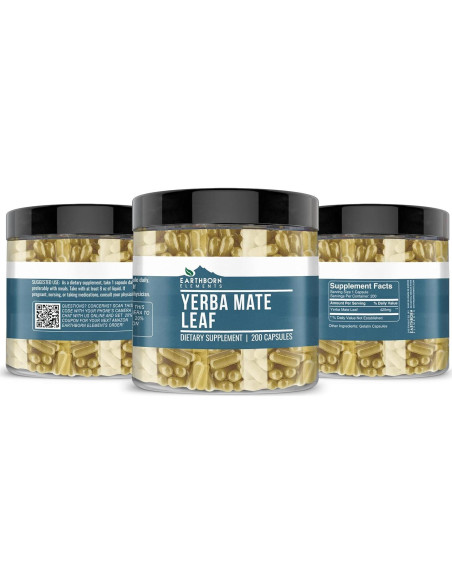 Cápsulas de Hoja de Yerba Mate Earthborn Elements 200 Unidades Cápsulas de Hoja de Yerba Mate Earthborn Elements 200 Unidades