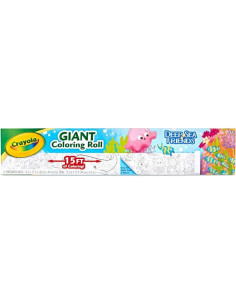 Rollo Gigante para Colorear Crayola Océano 15 Páginas 30,48 cm 2
