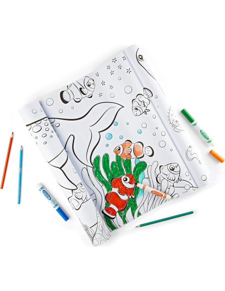 Rollo Gigante para Colorear Crayola Océano 15 Páginas 30,48 cm Rollo Gigante para Colorear Crayola Océano 15 Páginas 30,48 cm