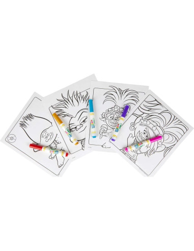 Set de Colorear Crayola Trolls 2 con 18 Páginas y 5 Marcadores