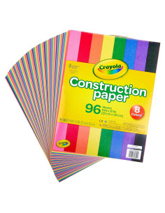 Papel de Construcción Crayola 22.86x30.48 cm 96 Hojas 8 Colores