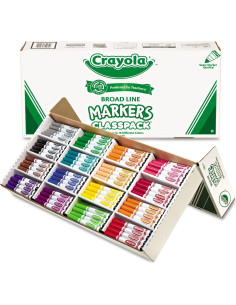 Marcadores Crayola Classpack No Lavables 16 Colores 256 Pzs 2