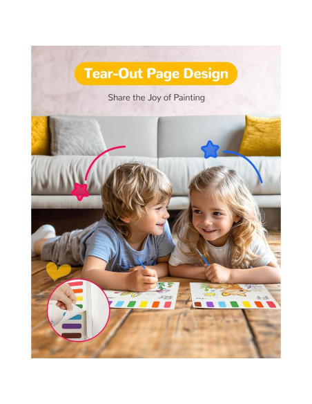 Libro de Pintura Acuarela TECJOE para Niños 1 Cuenta Libro de Pintura Acuarela TECJOE para Niños 1 Cuenta