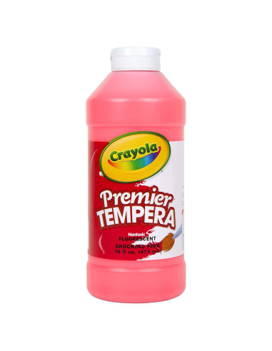 Pintura Tempera Crayola Rosa Fluorescente 16 oz para Niños