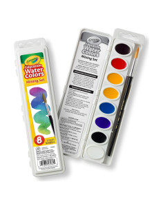 Juego de Acuarelas Crayola con Pincel Taklon, 8 Colores