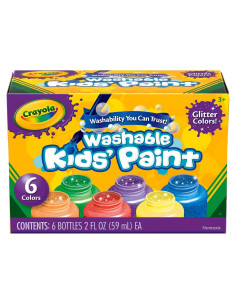 Pintura Lavable Crayola para Niños 6 Colores Brillantes