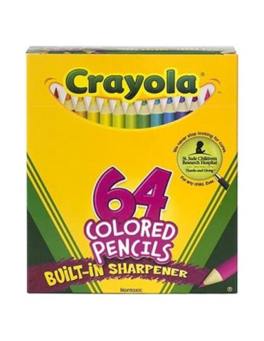 Lápices de Colores Crayola 64 Multicolor Caja 0.87 kg