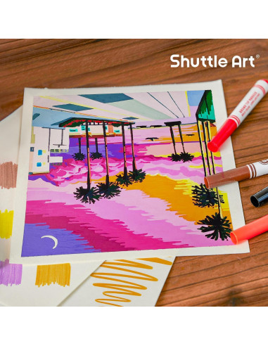 Marcadores Lavables Shuttle Art 216 Colores Variados