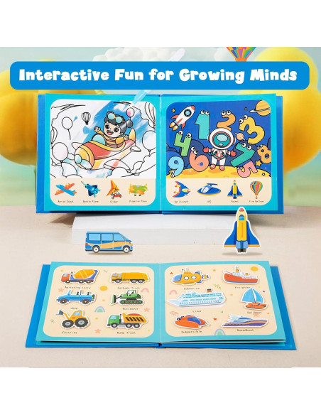 Set de 2 libros de pintura con agua Wanheart - Animales y tráfico Set de 2 libros de pintura con agua Wanheart - Animales y tráfico
