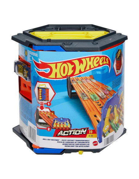 Pista Hot Wheels Roll Out Raceway 5 Carriles + Coche 1:64 Pista Hot Wheels Roll Out Raceway 5 Carriles + Coche 1:64