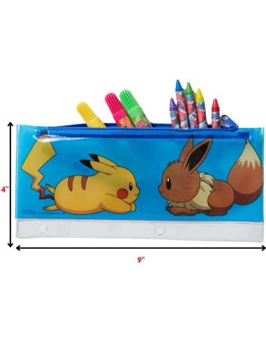 Conjunto de Arte Pokemon 30 Pzs. con Pegatinas y Lápices