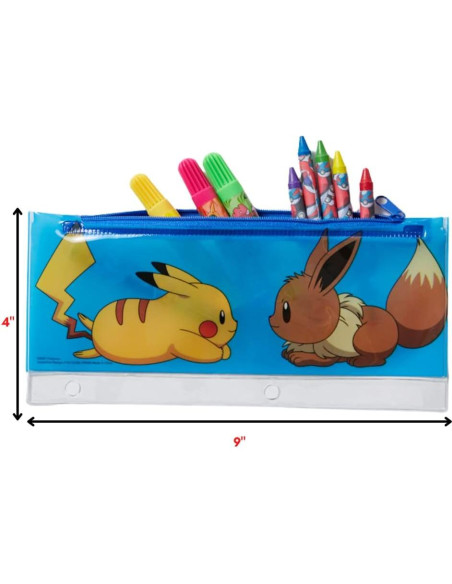 Conjunto de Arte Pokemon 30 Pzs. con Pegatinas y Lápices Conjunto de Arte Pokemon 30 Pzs. con Pegatinas y Lápices