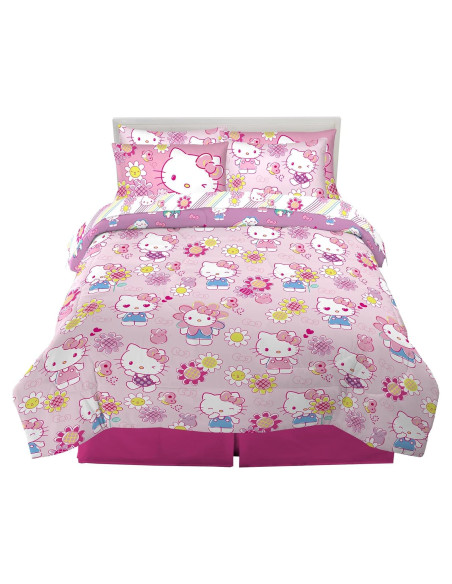 Juego de Ropa de Cama Franco Hello Kitty 7 Piezas Completo Juego de Ropa de Cama Franco Hello Kitty 7 Piezas Completo
