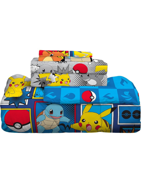 Juego de Cama Pokémon Franco 7 Piezas Tamaño Queen Juego de Cama Pokémon Franco 7 Piezas Tamaño Queen